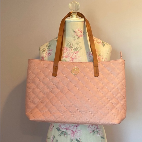 Pink Quilted Tote Bag - Picture 1 of 10